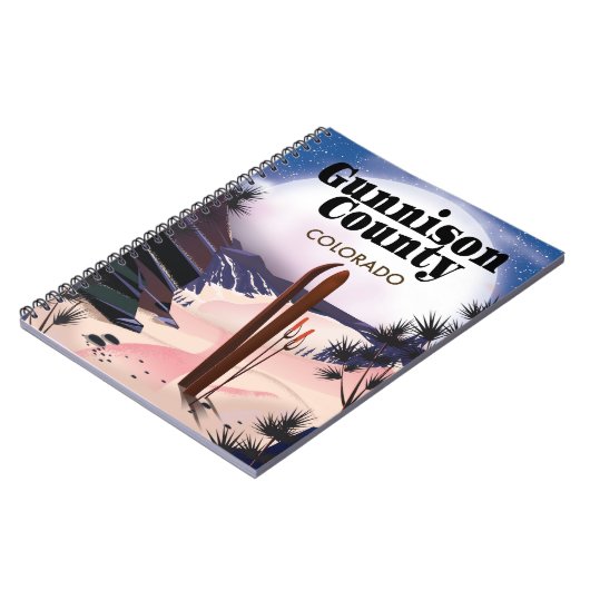 Gunnison county Ski reisposter. Notitieboek (Linkerzijde)
