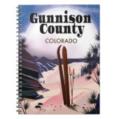 Gunnison county Ski reisposter. Notitieboek (Voorkant)
