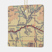 Gunnison  kaart keramisch ornament (Links)