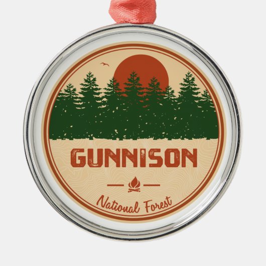 Gunnison National Forest Metalen Ornament (Voorkant)