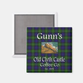Gunn's Old Clyth Castle Coffee Co. Magnet (Voorkant / Achterkant)