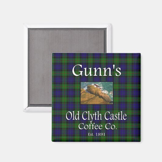 Gunn's Old Clyth Castle Coffee Co. Magnet (Voorkant / Achterkant)