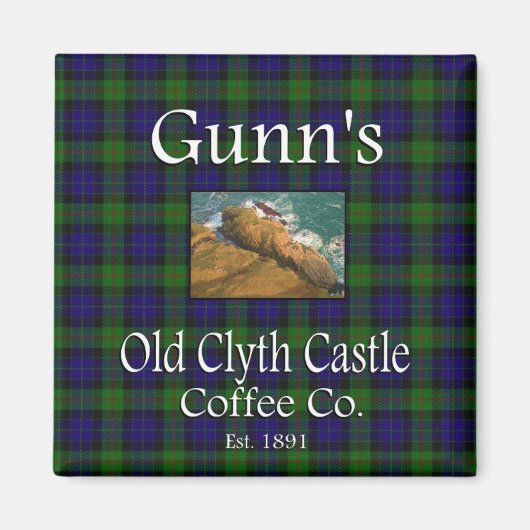 Gunn's Old Clyth Castle Coffee Co. Magnet (Voorkant)