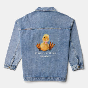 Gunny Denim Jas met Gele Eend Speelse Wink Denim Jacket