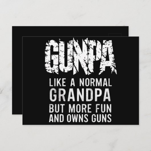 Gunpa als een normale opa, maar leuker en meer eig briefkaart (Voorkant / Achterkant)