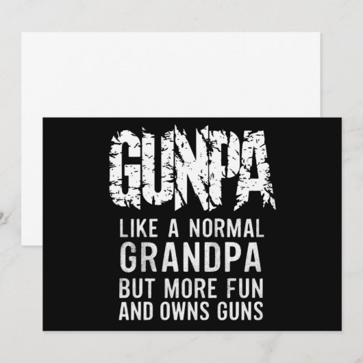 Gunpa als een normale opa, maar leuker en meer eig kaart (Voorkant / Achterkant)