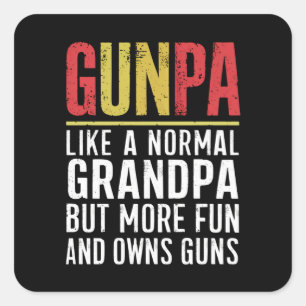 Gunpa als een normale opa, maar leuker en meer eig vierkante sticker