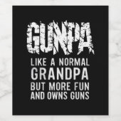 Gunpa als een normale opa, maar leuker en meer eig wijn etiket (Enkel label)