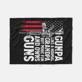 Gunpa als een normale opa plezier en bezit Pistole Fleece Deken (Voorkant (Horizontaal))