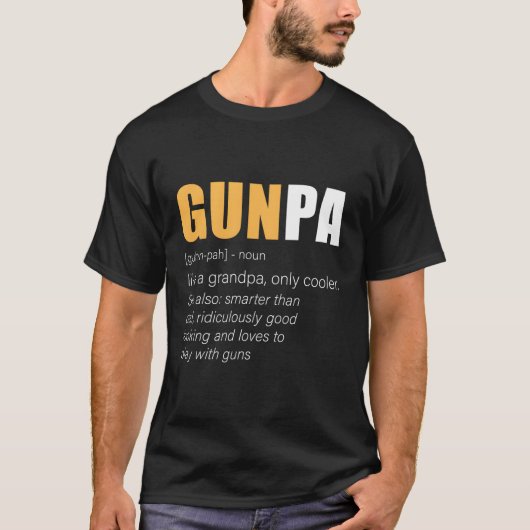 Gunpa Pistool Opa Nieuwigheid T-shirt (Voorkant)