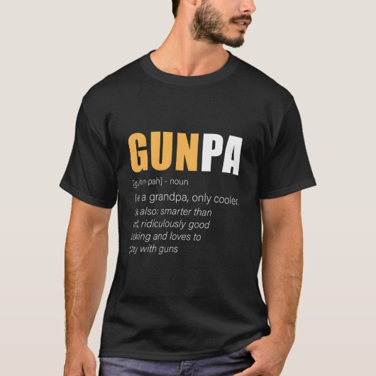 Gunpa Pistool Opa Nieuwigheid T-shirt (Voorkant)