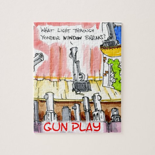 GunPlay Funny Cartoon Legpuzzel (Verticaal)