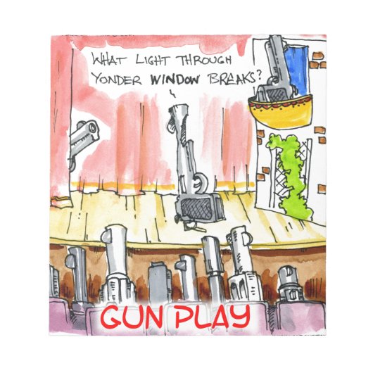GunPlay Funny Cartoon Notitieblok (Voorkant)