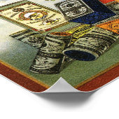 GUNPOWDER BEER HOND OUD Siberië Rusland Advert Poster (Hoek)