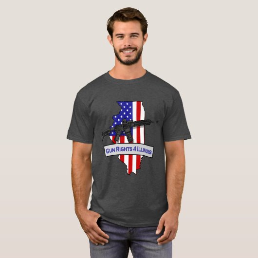 GunRights4Illinois Logo'd T Shirt (Voorkant volledig)