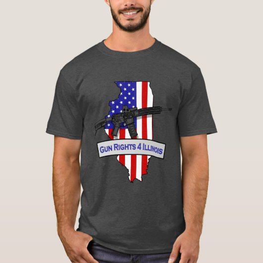 GunRights4Illinois Logo'd T Shirt (Voorkant)