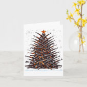 Guns Christmas Tree Funny Men Xmas 2024 For Gun Lo Kaart (Gele Bloem)