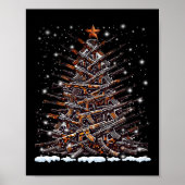 Guns Christmas Tree Funny Men Xmas For Gun Lover  Poster (Voorkant)