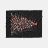 Guns Christmas Tree Funny Xmas 2025 For Gun Lover  Fleece Deken (Voorkant (Horizontaal))