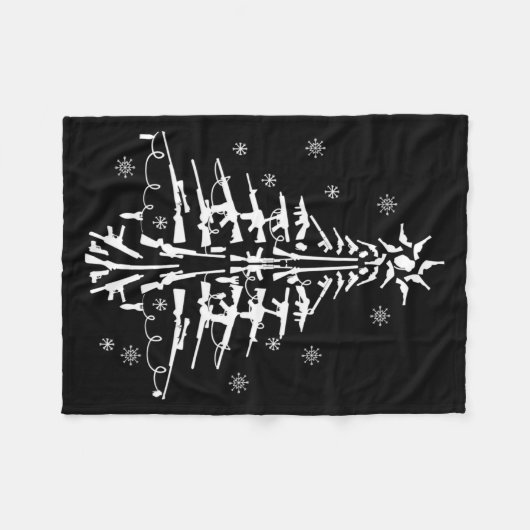 Guns Christmas Tree Xmas For Men Military  Fleece Deken (Voorkant (Horizontaal))