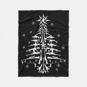Guns Christmas Tree Xmas For Men Military  Fleece Deken (Voorkant)