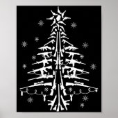 Guns Christmas Tree Xmas For Men Military  Poster (Voorkant)