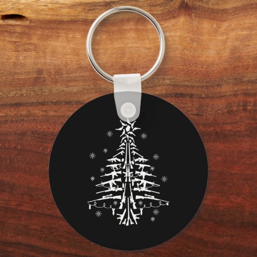 Guns Christmas Tree Xmas For Men Military  Sleutelhanger (Voorkant)