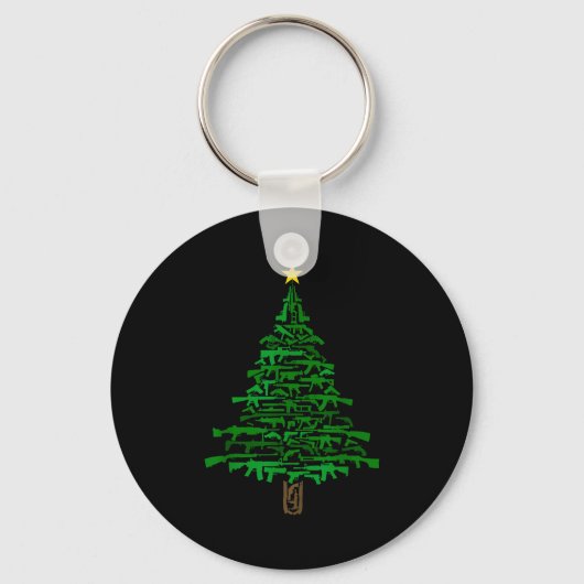 Guns Christmas Tree - Xmas Gift For Guns Lover  Sleutelhanger (Voorkant)