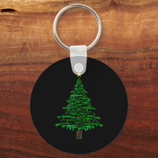 Guns Christmas Tree - Xmas Gift For Guns Lover  Sleutelhanger (Voorkant)