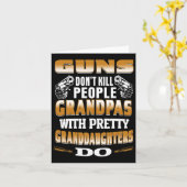 Guns Doen Mensen Niet Doden Opa's Met Mooie Dochte Kaart (Gele Bloem)
