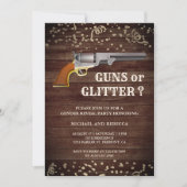 Guns of Glitter Geslachtsonthulling Feest Kaart (Voorkant)