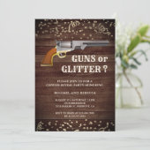 Guns of Glitter Geslachtsonthulling Feest Kaart (Staand voorkant)