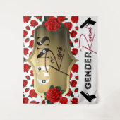 Guns of Rozen Geslacht Reveal Baby Shower Wandkleed (Voorkant)