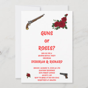 Guns of Rozen Geslacht Revealerende Uitnodiging