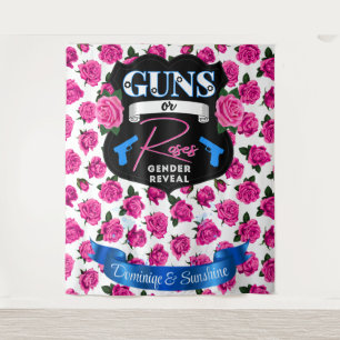 Guns of Rozen Roze/Blauw Geslacht Onthulling Baby Wandkleed