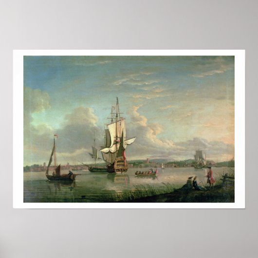Gunship on the Thames of Woolwich Poster (Voorkant)