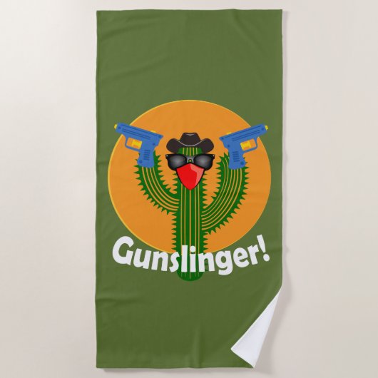 Gunsliger Cactus Design - Beach Towel Strandlaken (Voorkant)