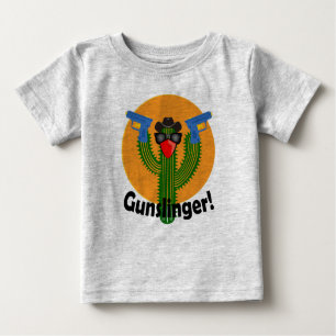 Gunslinger Cactus Design - Baby Fine Jersey T-Shir