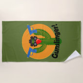 Gunslinger Cactus Design - Beach Towel Strandlaken (Voorkant)