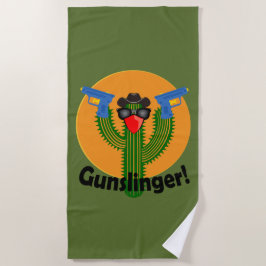 Gunslinger Cactus Design - Beach Towel Strandlaken