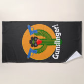 Gunslinger Cactus Design - Beach Towel Strandlaken (Voorkant)