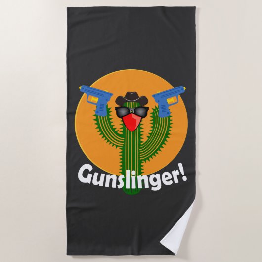 Gunslinger Cactus Design - Beach Towel Strandlaken (Voorkant)