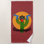 Gunslinger Cactus Design - Beach Towel Strandlaken (Voorkant)