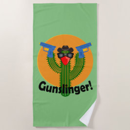 Gunslinger Cactus Design - Beach Towel Strandlaken
