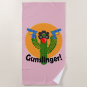 Gunslinger Cactus Design - Beach Towel Strandlaken (Voorkant)