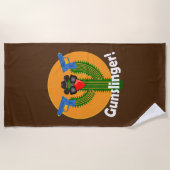 Gunslinger Cactus Design - Beach Towel Strandlaken (Voorkant)