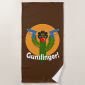Gunslinger Cactus Design - Beach Towel Strandlaken (Voorkant)