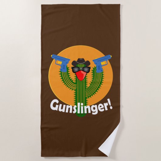 Gunslinger Cactus Design - Beach Towel Strandlaken (Voorkant)