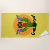 Gunslinger Cactus Design - Beach Towel Strandlaken (Voorkant)