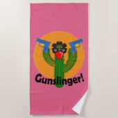 Gunslinger Cactus Design - Beach Towel Strandlaken (Voorkant)